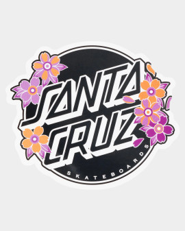 Santa Cruz Blooming Stack Dot Sticker - Black