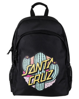 Santa Cruz Cactus Dot Backpack, Rounded Dual Compartment - Black