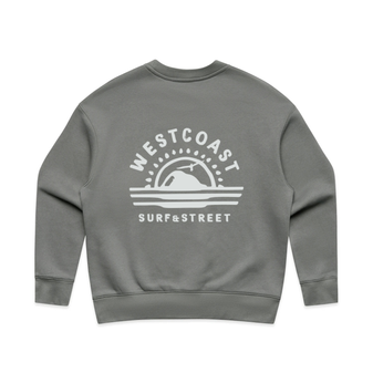 West Coast Surf & Street Womans Relax Crew - Shadow