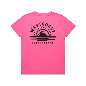 West Coast Surf & Street Kids Staple Tee - Charity Pink