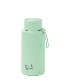 Frank Green 34oz SS Ceramic Reusable Bottle Mint Gelato with Flip Straw Lid