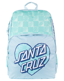 Santa Cruz Checker Heart Dot Backpack Dual Compartment - Aqua Check