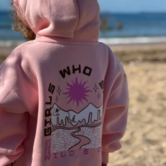 Wild & Co Girls Who Shred Hoodie - Pink