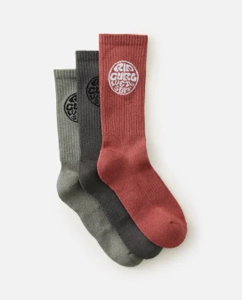Rip Curl Wetty Crew Sock 3 PK - Black 9-13