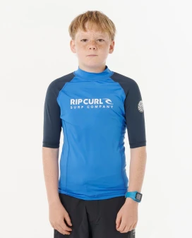 Rip Curl Boys Shock UPF S/S - Blue Gum
