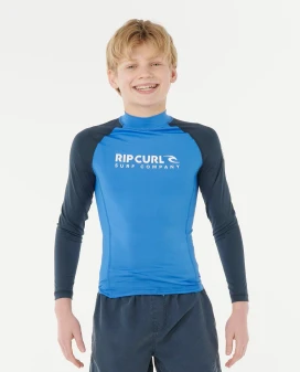 Rip Curl Boys Shock UPF L/S - Blue Gum