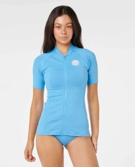 Rip Curl Premium Surf Zip Thru SS - Azure Blue