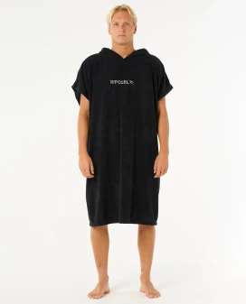 Rip Curl Brand Hooded Towel - Black/Grey