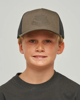 The Mad Hueys Letter Youth Twill Trucker - Olive OSFM