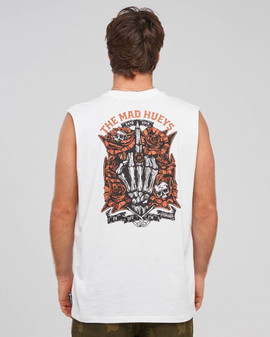 The Mad Hueys Shield FK Off Muscle - White