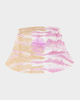 Santa Cruz Strange Check Dot Reversible Bucket Hat - Olive Stone Tie Dye OSFM