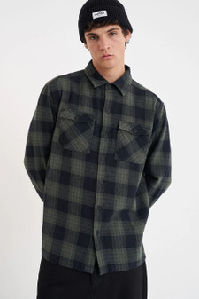 Huffer 9 to 5 Check Shacket - Cypress