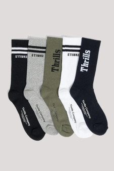 Thrills Minimal Thrills 5 Pack Sock - Multi