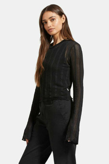 BRIXTON SHEER KNIT TOP LONG SLEEVE