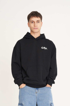 Huffer Mens Saturday Hood/Etching - Black