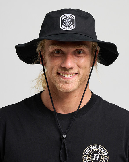 The Mad Hueys Sailor Anchor Wide Brim Hat - Black