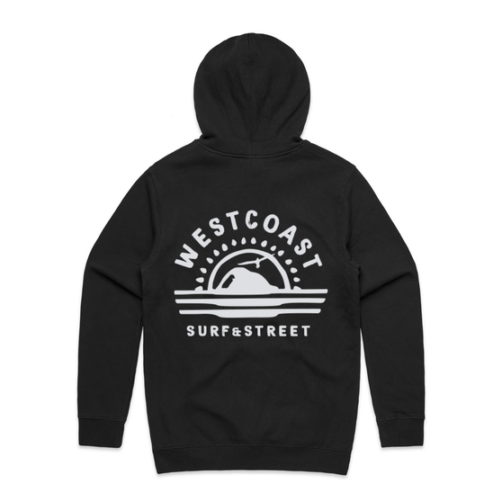 West Coast Surf & Street Mens Stencil Hood - Black
