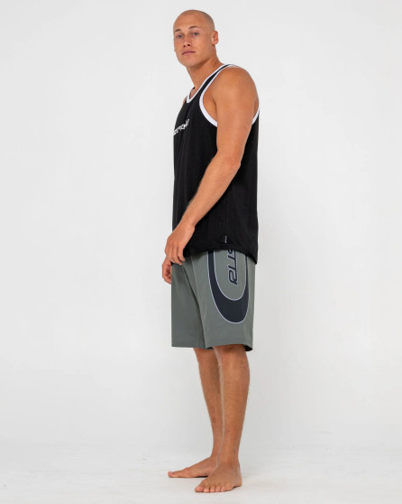 Rusty Charger Fixed Waist Boardshort - Army Green
