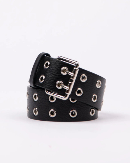 Rusty  XOXO Eyelet Belt - Black