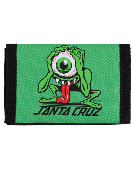 Santa Cruz Eyegore Strip Velcroe Wallet - Light Green