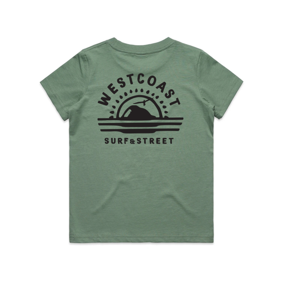 West Coast Surf & Street Kids Staple Tee - Sage