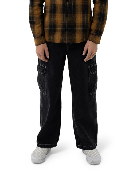 Santa Cruz Reverse Dot Patch Baggy Denim Jean - Washed Black