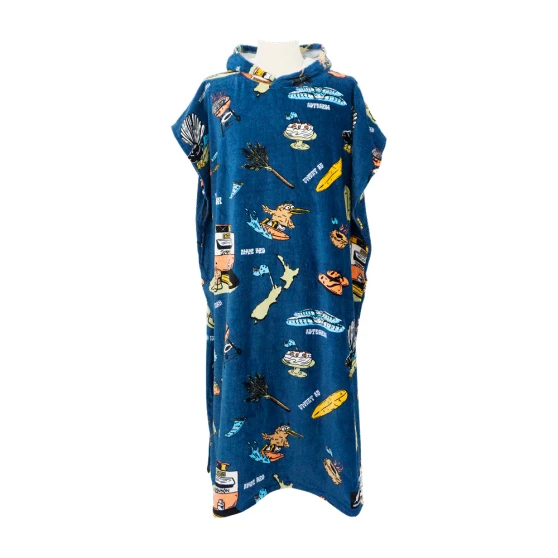 Sticky Johnson Kiwi Summer Hooded Towel - Multi Adult Large