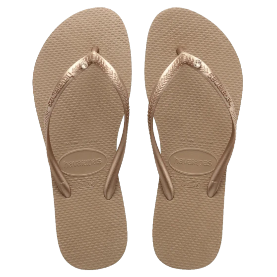 Havaianas Slim Swarovski II Crystal - Rose Gold