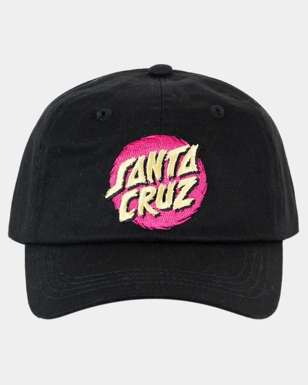 Santa Cruz Style Dot Dad Cap - Black