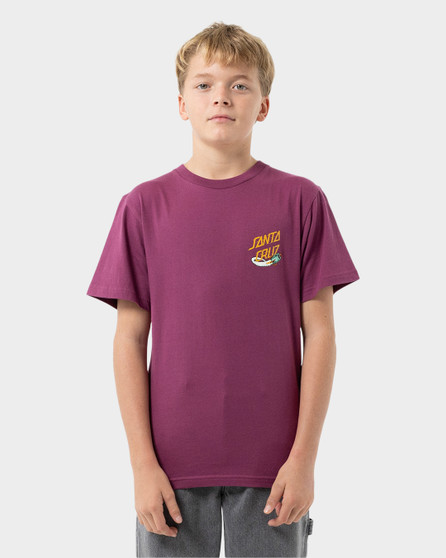 Santa Cruz Space Dot Rocket Short Sleeve Tee - Maroon