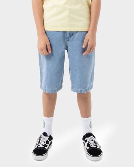 Santa Cruz Space Rocket Stack Jean Short - Mid Blue