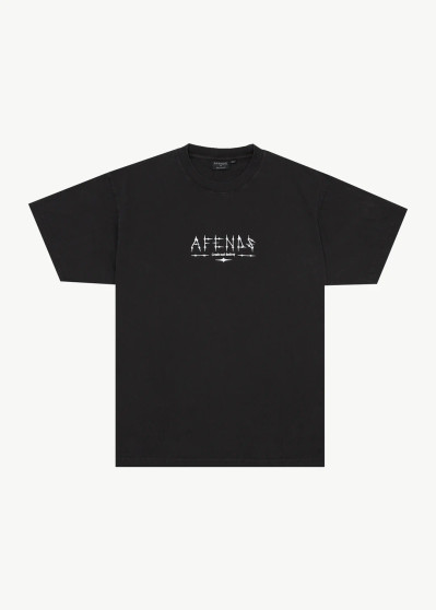 Afends Spinal Boxy Fit Tee - Stone Black