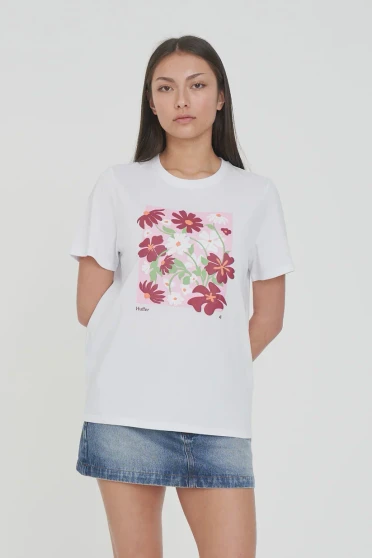 Huffer Classic Tee 170/Flower Market - White