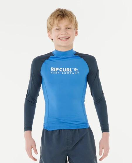 Rip Curl Boys Shock UPF L/S - Blue Gum