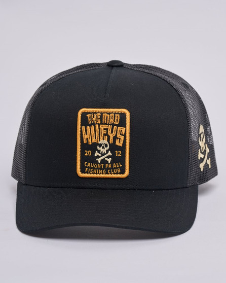The Mad Hueys Caught FK Skull Twill Trucker - Black OSFM