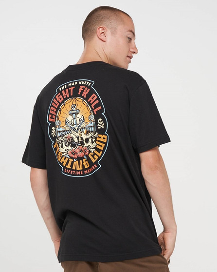 The Mad Hueys Caught FK Skull SS Tee - Black