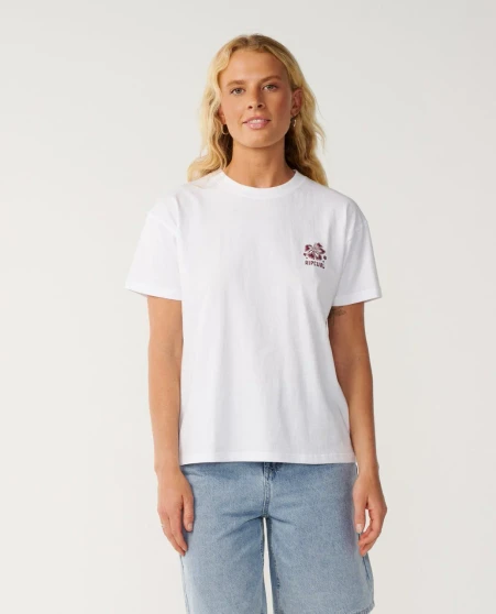 Rip Curl Surf Puff Party Pack Relaxed Tee - White