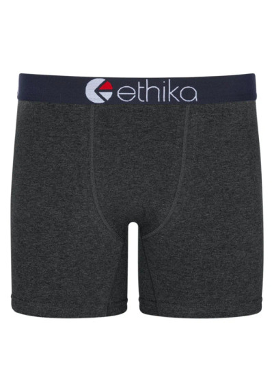 Ethika Mens Heather Black Grey Mid