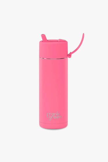 Frank Green 20oz  SS Ceramic Reusable Bottle Bubblegum With Straw Lid