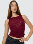 Thrills Rosetta Knit Tank - Mahogany
