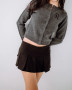 Rusty Academy Cardigan - Charcoal Marle