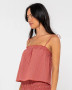Rusty Summer Court Cami Top - Red