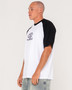 Rusty Wagwan Raglan Short Sleeve Tee - White