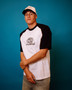 Rusty Wagwan Raglan Short Sleeve Tee - White