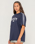 Rusty All Saint Collegiate OG Oversize Tee Navy Blue