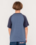 Rusty Wagwan Raglan Short Sleeve Tee Boys - China Blue