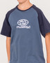Rusty Wagwan Raglan Short Sleeve Tee Boys - China Blue