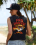The Mad Hueys Birds Of Prey Crop Muscle - Washed Black