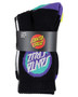 Santa Cruz Boys Bold Shadow Dot Crew Sock 4 Pack - Black White/Marle Black 2-8