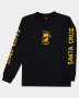 Santa Cruz Screaming Mouth Mono Front LS Tee - Black